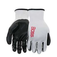 COATED GLOVES NITRILE BLACK L 