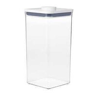 Good Grips POP 11233400 Food Container, 6 qt Capacity, Plastic, Clear, 6-1/2 in L, 6-1/2 in W, 12.6 in H