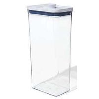 Good Grips POP 11234400 Food Container, 3.7 qt Capacity, Plastic, Clear, 6-1/2 in L, 4.3 in W, 12.6 in H
