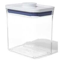 Good Grips POP 11234600 Food Container, 1.7 qt Capacity, Plastic, Clear, 6.3 in L, 4.1 in W, 6.7 in H