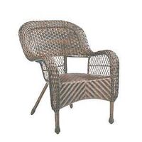1179308 - PATIO CHAIR STACKNG WICKER BRN