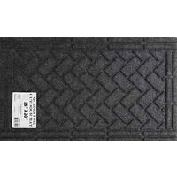 RUBBER DOORMAT SLT GRY 18X30IN