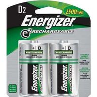 BATTERY RECHARGE NIMH 2PACK D 