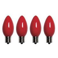 FILAMENT BULB C9 OPAQUE RED   