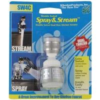 Whedon Spray&Stream SW4F/C Aerator Male x Female, Brass/Plastic, Chrome Plated, 2.2 gpm