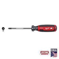 Milwaukee MT202 Screwdriver, #2 Drive, Phillips Drive, 8.3 in OAL, 4 in L Shank, Acetate Handle, Cushion-Grip Handle