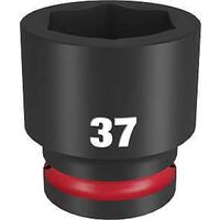 Milwaukee SHOCKWAVE Impact Duty Series 49-66-6375 Shallow Impact Socket, 37 mm Socket, 3/4 in Drive, Square Drive