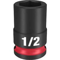Milwaukee SHOCKWAVE Impact Duty Series 49-66-6106 Shallow Impact Socket, 1/2 in Socket, 3/8 in Drive, Square Drive