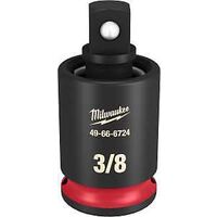 Milwaukee 49-66-6724 Socket Universal Joint, 3/8 in Drive, Impact Drive, 3/8 in Output Drive, Female Output Drive