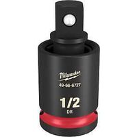 Milwaukee 49-66-6727 Socket Universal Joint, 1/2 in Drive, Impact Drive, 1/2 in Output Drive, Female Output Drive