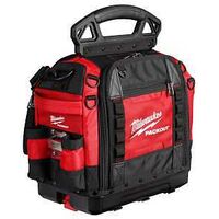 Milwaukee PACKOUT 48-22-8316 Structured Tool Bag, 10 in W, 18 in D, 19-3/4 in H, 65 -Pocket, Polyester, Red