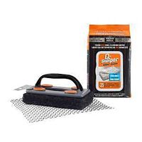 GRILL CLEANER KIT BRUSH & PAD 