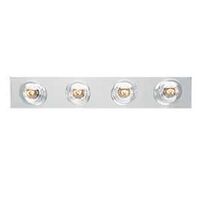 Westinghouse 6641100 Indoor Bath Bar Wall Fixture, 4-Lamp, Chrome Plated Fixture