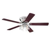 Westinghouse Contempra IV Series 7311400 Indoor Ceiling Fan, Maple/Rosewood Blade, 52 in Sweep, MDF Blade