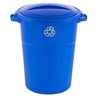 CAN RECYCLING BLUE 32 GALLON  