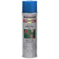 Rust-Oleum 242674 Inverted Marking Spray Paint, Matte, Caution Blue, 426 g, Can
