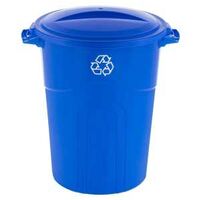 CAN RECYCLING BLUE 32 GALLON  