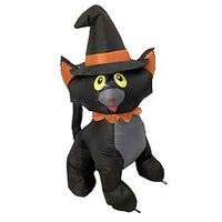 CAT BLK HALLOWEEN INFLTBL 4FT 