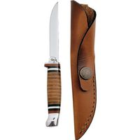 Case 379 Fixed Blade Knife With Genuine Leather Sheath