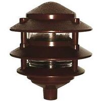 Teddico/BWF P-3AB 3-Tier Louver Light With 5 in Glass Globe