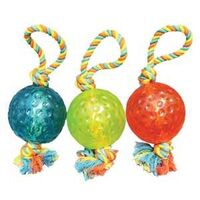 TOY PET TUG 5IN BALL W/ROPE   