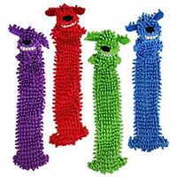 multipet MP27483 Dog Toy, 12 in, Floppy Lightweight Loofa Dog, Assorted