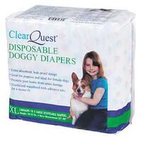 ClearQuest US948 20 Disposable Extra-Large Doggy Diapers, 22 to 30 in W