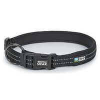 Guardian Gear ZA0006 12 30 Dog Collar, O-Ring Link, 12 to 30 in L Collar, Nylon, Jet Black