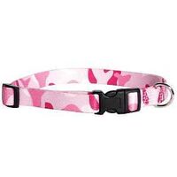 Casual Canine ZA6741 10 75 Dog Collar, D-Ring Link, 10 to 16 in L Collar, 5/8 in W Collar, Nylon, Pink Camo