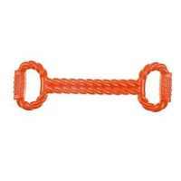 Infinity ZD2057 12 Dog Toy, Tug with Handle, Thermoplastic Rubber, Orange