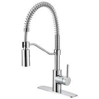 Boston Harbor FP4A0096CP Spring Pull-Down Kitchen Faucet, 1.8 gpm, 1 -Faucet Handle, 1 or 3 Hole -Faucet Hole