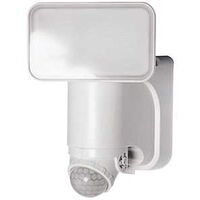 Heath Zenith HZ-7162-WH Motion Activated Security Light, 1-Lamp, LED Lamp, 300 Lumens, Plastic Fixture