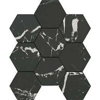 WALL TILE NERO 4IN HEX MOSAIC 