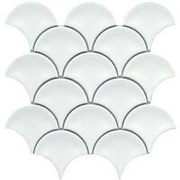 WALL TILE GLOSSY WHT 3X4IN FAN