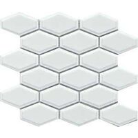 WALL TILE GLOSSY WHT 2X4IN HEX