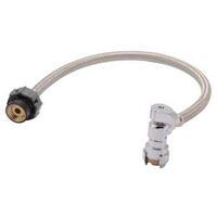 Reliance Worldwide 24657Z Braided Faucet Connector, Flexible, 1/2 in Inlet, 1/2 in Outlet, Stainless Steel Tubing