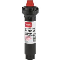 Toro 570Z Pro 53821 Pop-Up Fixed Spray Body With Flush Plug, 1/2 in FNPT, 4 in Pop Up