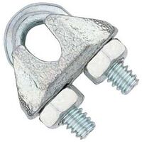 National Hardware N889-013 Wire Cable Clamp, 1/8 in Dia Cable, 7/8 in L, Malleable Iron/Steel, Electro Galvanized/Zinc