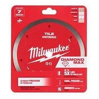 Milwaukee DIAMOND MAX 49-93-9207 Saw Blade, 7 in Dia, 5/8 in Arbor, Continuous Rim