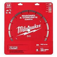 Milwaukee 49-93-9312 Saw Blade, 12 in Dia, 1 in-20 mm Arbor, Segmented Rim