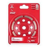 DMND CUP WHEEL SINGLE ROW 4IN 