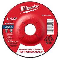 GRND WHL P-MTL TYP27 4.5X7/8IN
