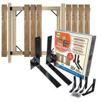 Pylex 11051 Heavy-Duty Gate Kit, Steel, Black, Powder-Coated, For: 2 x 4 in or 2 x 3 in Structures