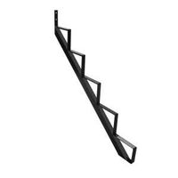 Pylex 14055 Stair Riser, 45 in L, 45-1/4 in W, Aluminum, Black, Baked Powder-Coated