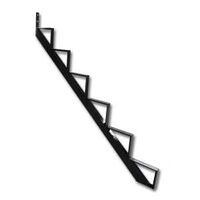 Pylex 14056 Stair Riser, 52-1/2 in L, 54-1/2 in W, Aluminum, Black, Baked Powder-Coated
