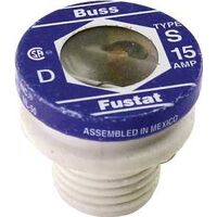 Bussmann S-15 Low Voltage Tamper Proof Time Delay Plug Fuse