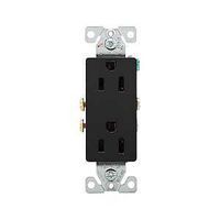 RECEPTCLE DPX RES BLK 15A 125V