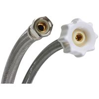 Click-Seal B1T12CS Braided Flexible Toilet Connector With Polymer Core, 3/8 X 7/8 in x 12 in