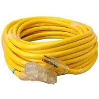 CORD EXT 10AWG 3C 50FT 15A YEL