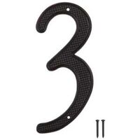 HOUSE NUMBER 3 BLACK 4IN      